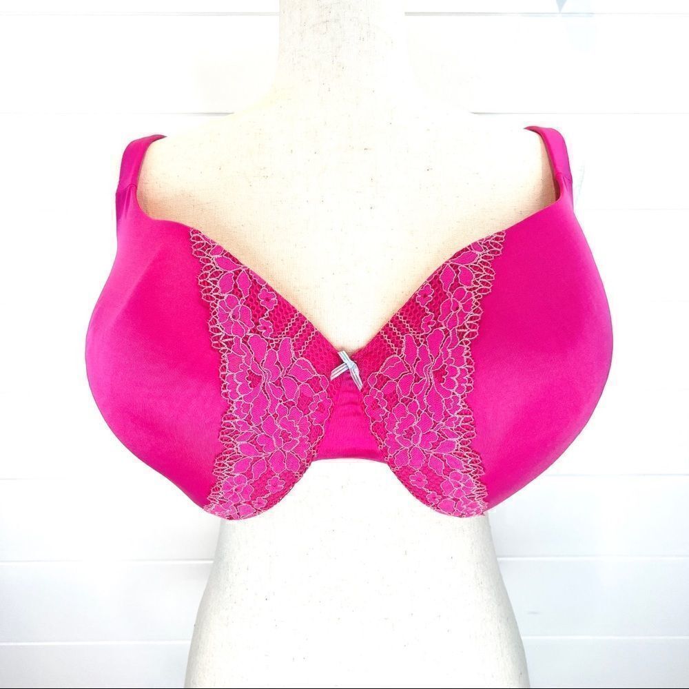 Cacique True Embrace Lightly Lined T Shirt Bra Pink 46DDD